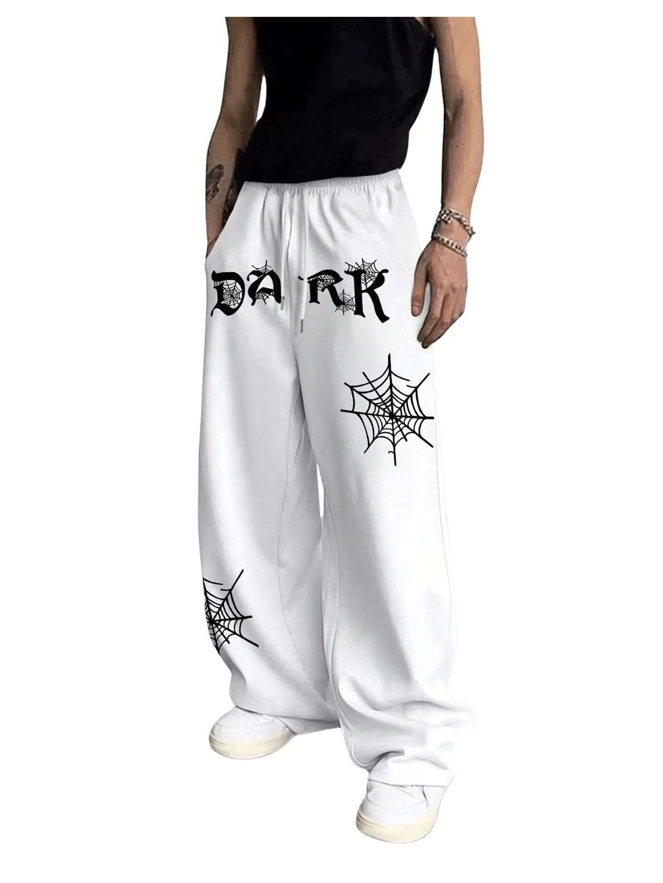 Mens Y2K Graphic Baggy Sweatpants
