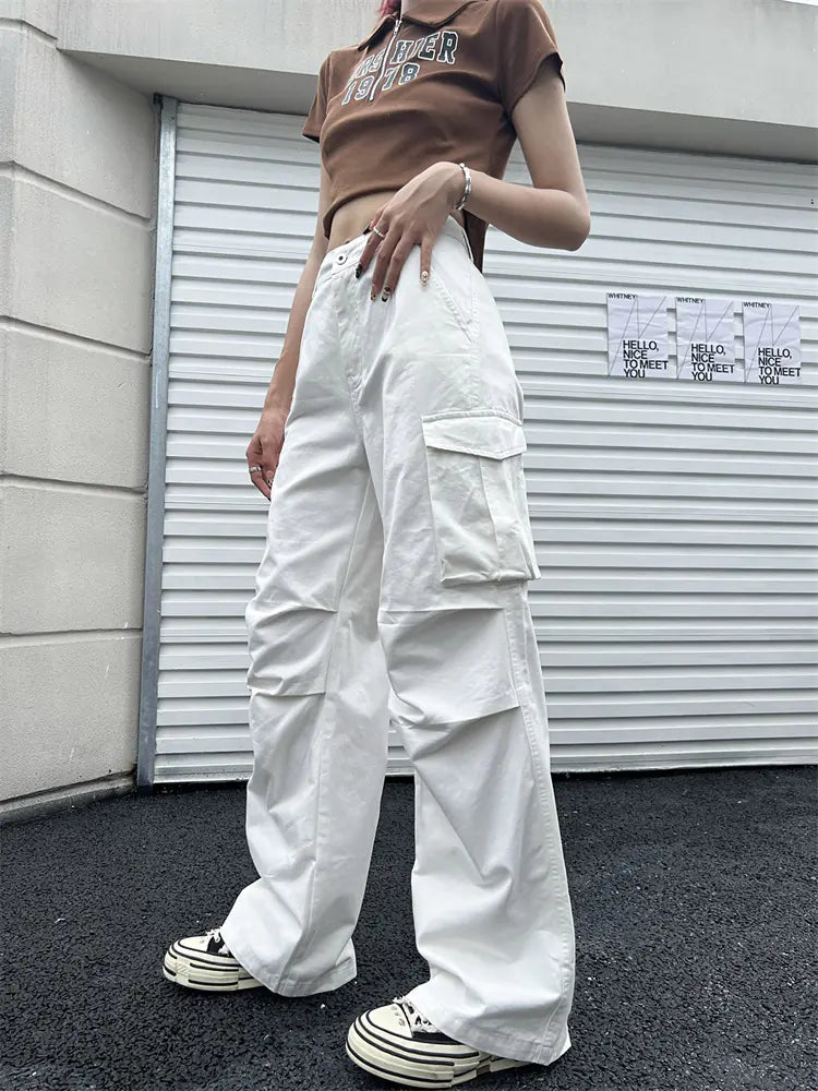 Y2K Vintage White Cargo Pants