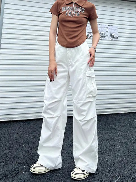 Y2K Vintage White Cargo Pants
